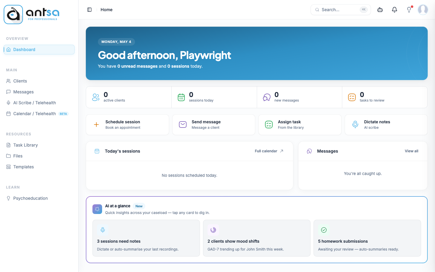Practitioner Dashboard